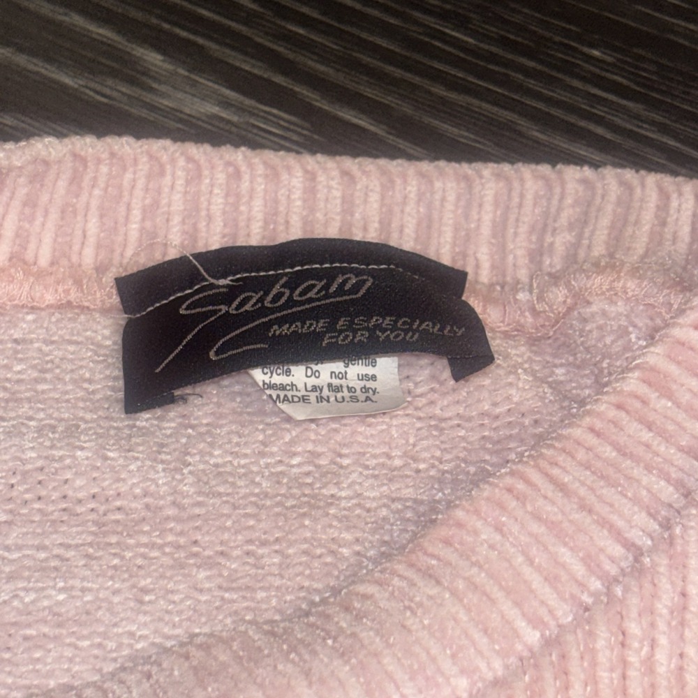 Sabam Pink  Sweater 100% Cotton Made USA  Especially For You‎ Super Soft